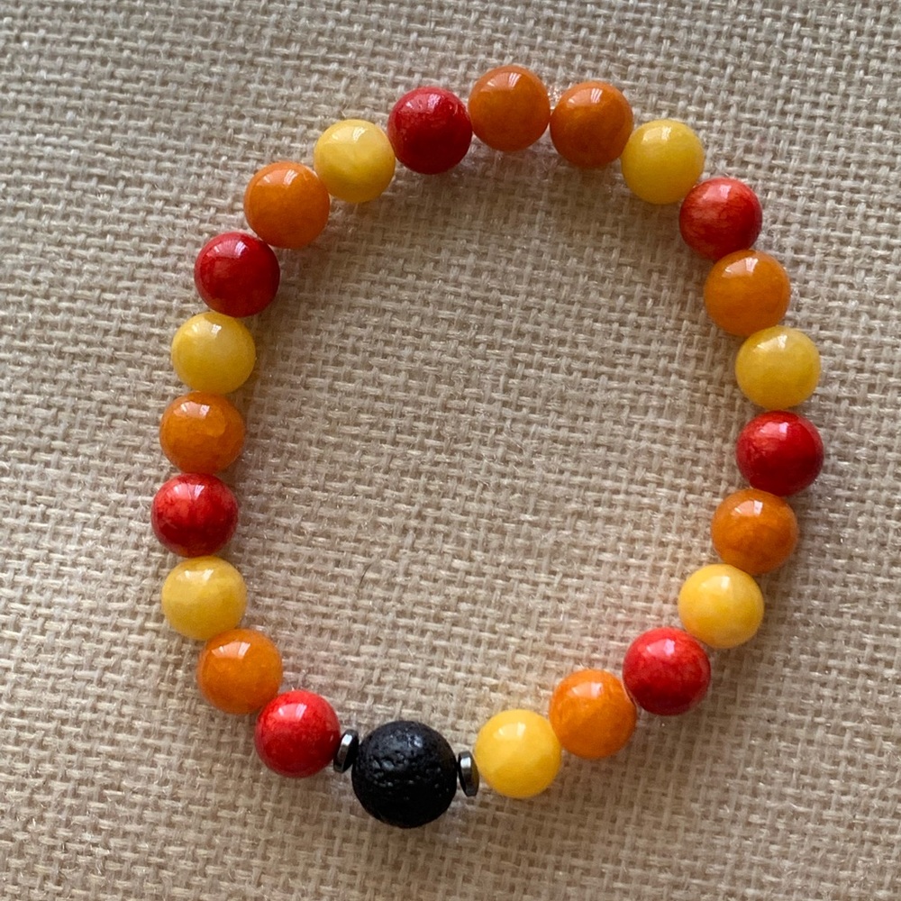 Set of 3 Lava Stone Bracelets